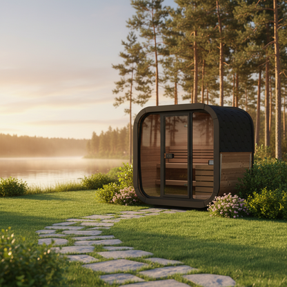 Model CL4G Cube-Series Outdoor Sauna | 3 Person